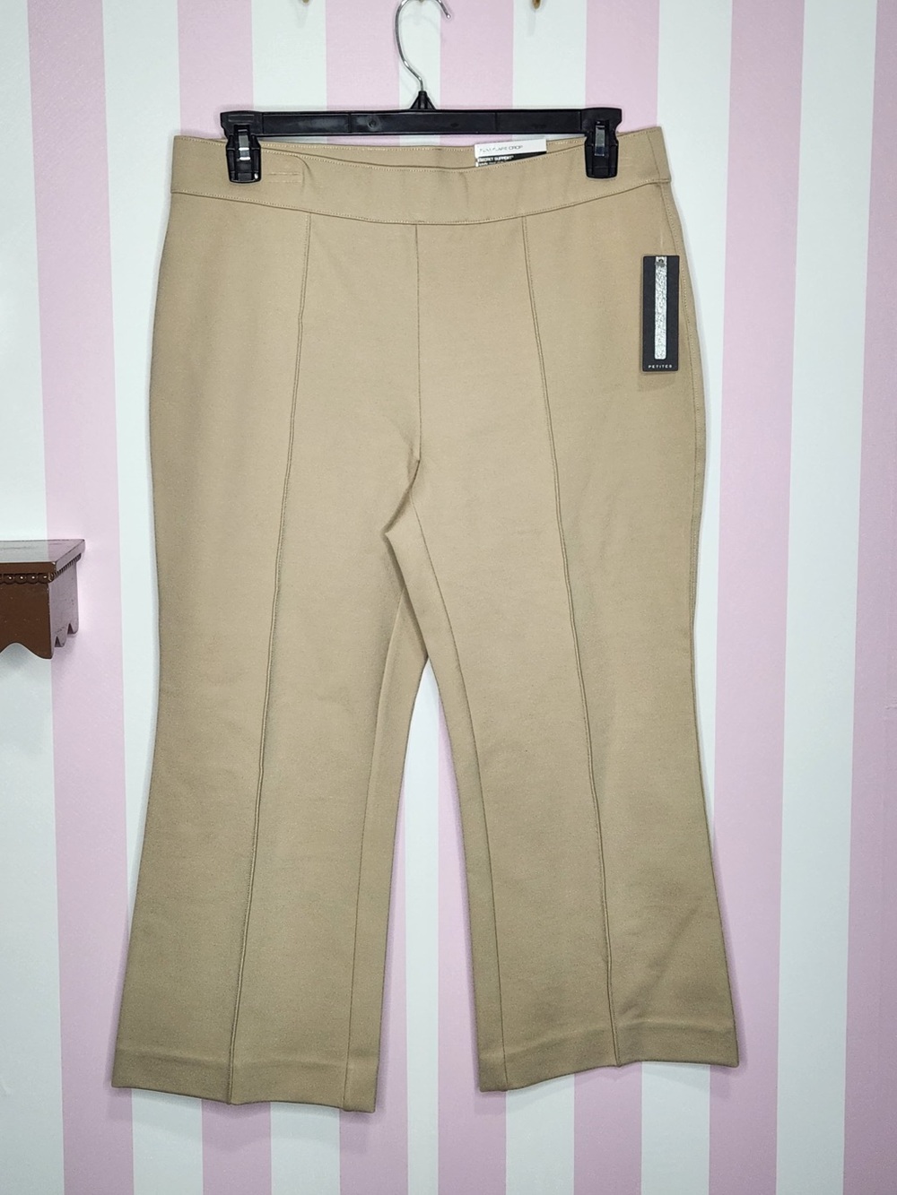 Investments Beige Boot Cut Ponte Pants